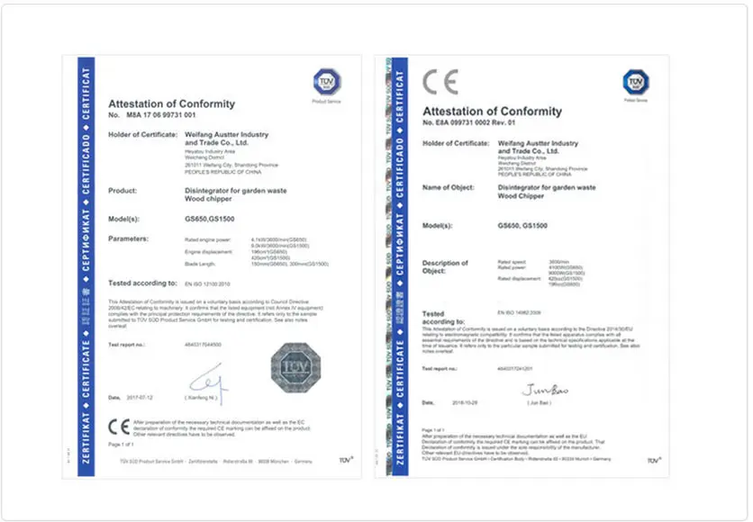 ECM CE certificates